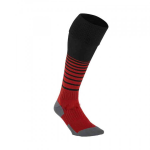 Unisex Red & Black Striped Knee-Length Football Socks