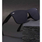 Unisex Black Lens & Black Wayfarer Sunglasses with Polarised and UV Protected Lens