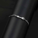 Men 925 Sterling Silver Rhodium Plated Bracelet