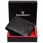 Men Black Solid Two Fold Wallet