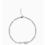 Men 925 Sterling Silver Rhodium Plated Bracelet