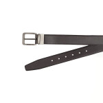 Men Black & Brown Solid Reversible Leather Belt